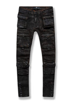 Load image into Gallery viewer, SEAN - CARBON CARGO DENIM (BLACK COPPER WASH)