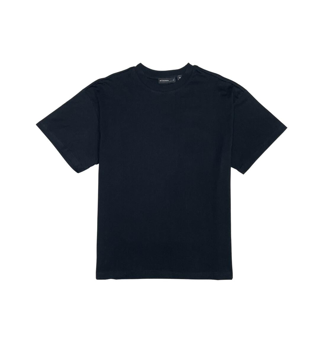 Single Jersey Oversized Drop Shoulder T-Shirt(Black)
