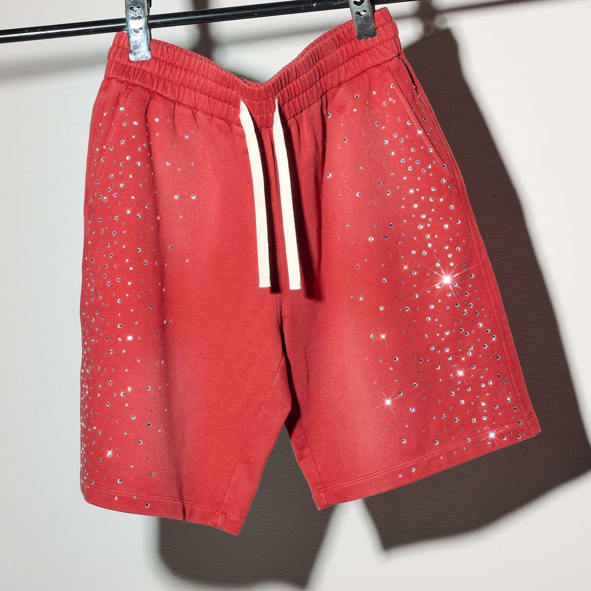''LOVE'' RED STONE SWEAT SHORT