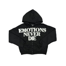 Load image into Gallery viewer, Black ‘End’ Rhinestone hoodie
