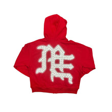 Load image into Gallery viewer, Red ‘End’ Rhinestone hoodie

