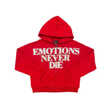 Load image into Gallery viewer, Red ‘End’ Rhinestone hoodie
