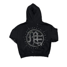 Load image into Gallery viewer, ‘Eclipse’ Black Rhinestone Hoodie
