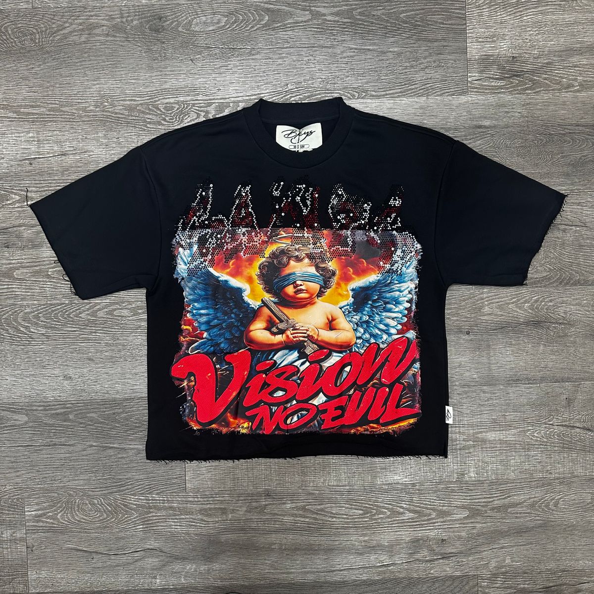 "SAINTS" F-TERRY CROPPED T-SHIRT