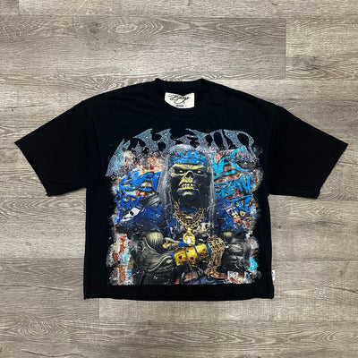 "CHAOS" F-TERRY CROPPED T-SHIRT