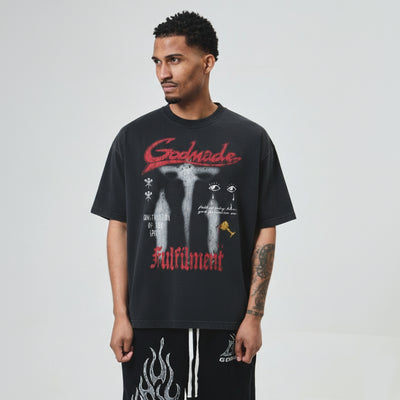 FULFILMENT TEE WASHED BLACK