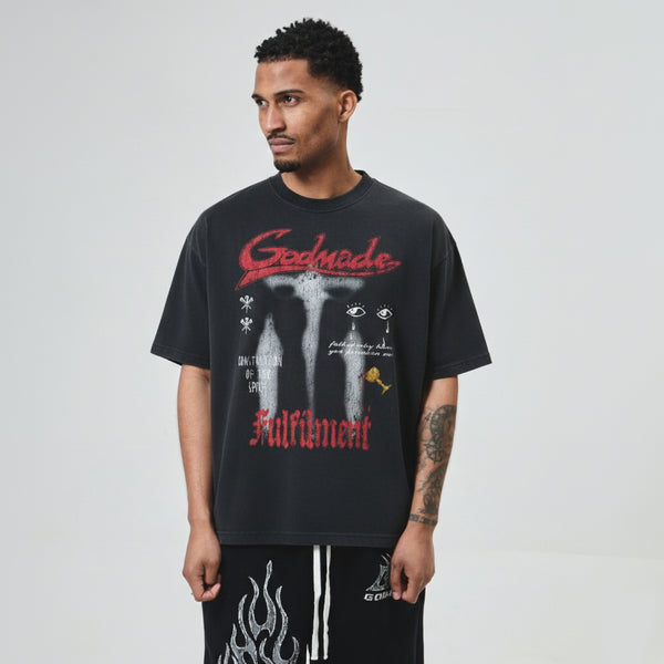 FULFILMENT TEE WASHED BLACK