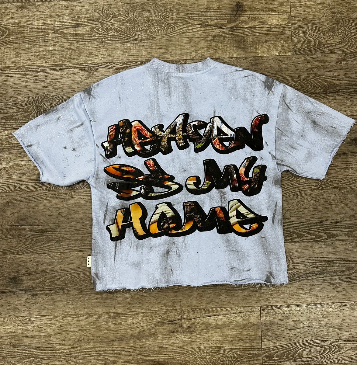 "HEAVEN" F-TERRY CROPPED T-SHIRT