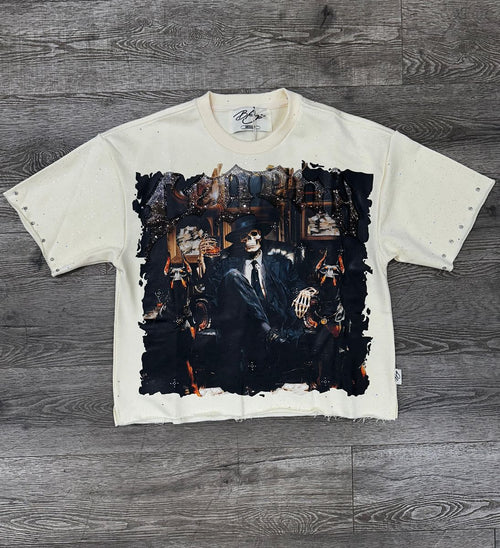 "LEGEND" F-TERRY CROPPED T-SHIRT