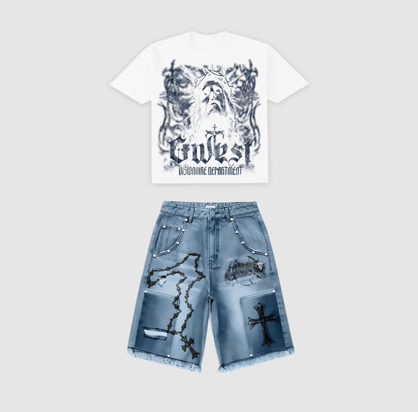 G WEST COMPLICATED JESUS DENIM SET
