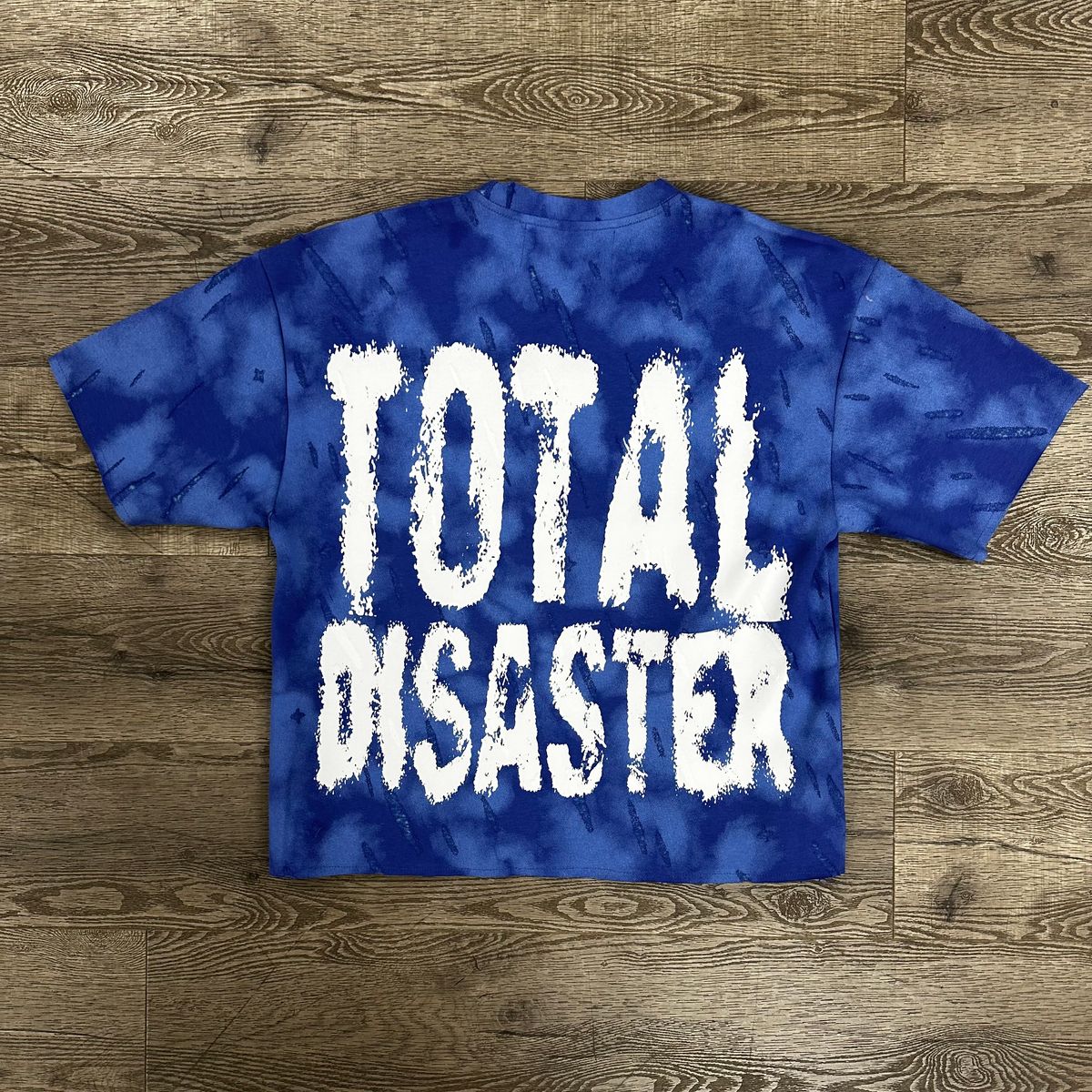 "SAINT" DOUBLE SIDE CROPPED T-SHIRT(Blue)