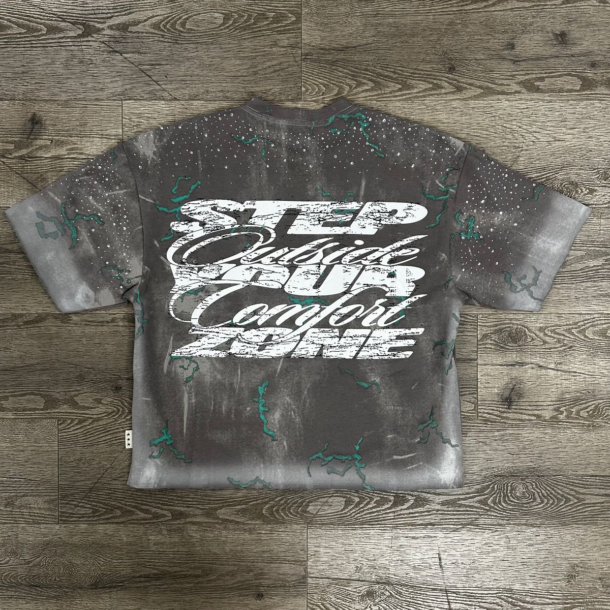"SOUL MAKER" DOUBLE SIDE CROPPED T-SHIRT