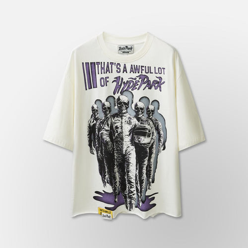 Cough Syrup Moto Racer Team T-shirt - White