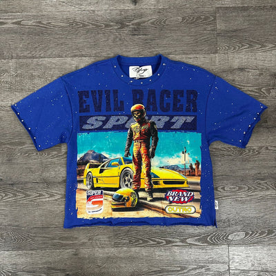 "EVIL RACER" F-TERRY CROPPED T-SHIRT