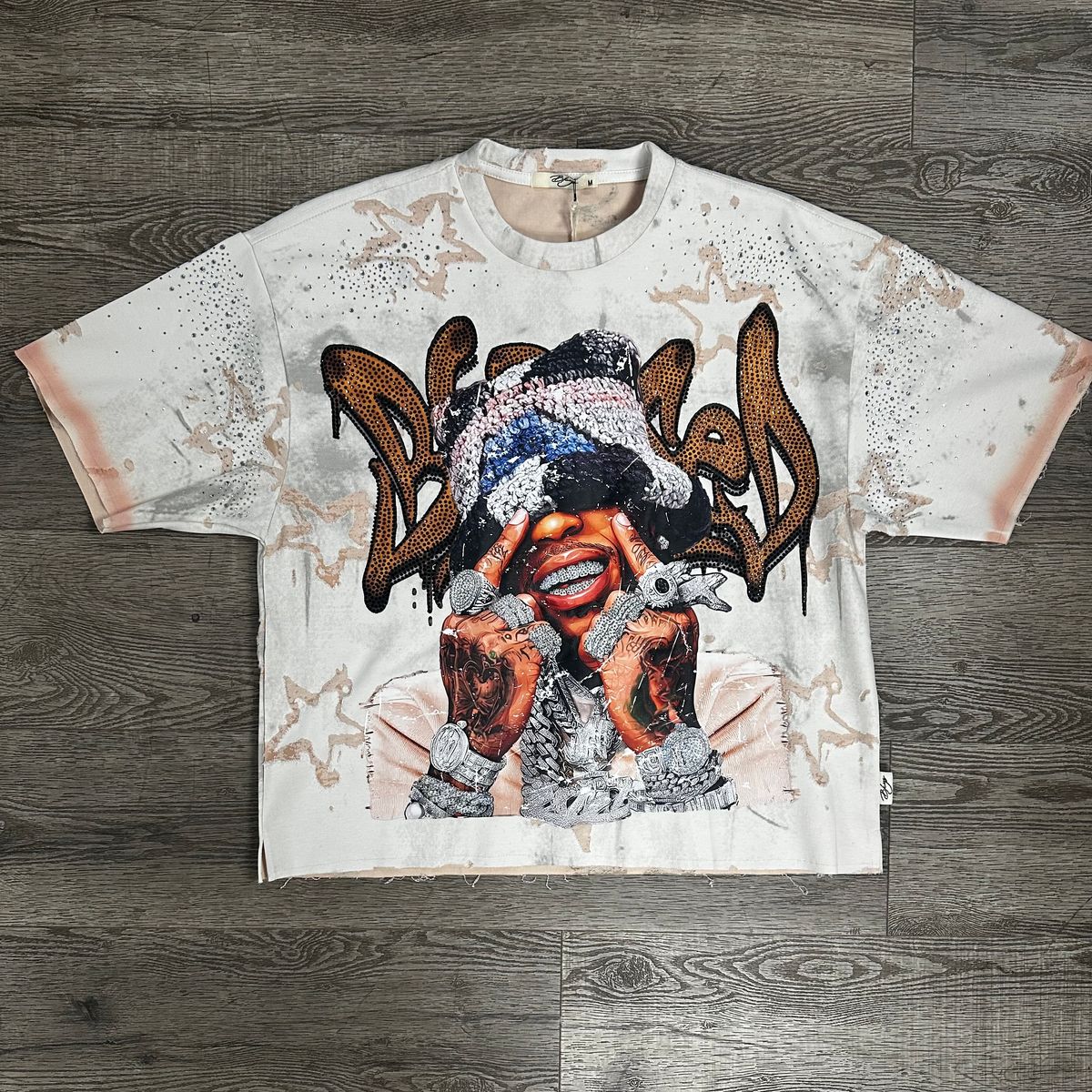 "BLESSED" DOUBLE SIDE CROPPED T-SHIRT