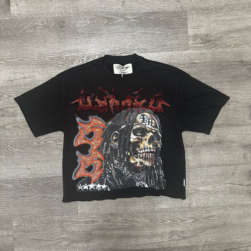 "P.O.W.E.R" F-TERRY CROPPED TEE