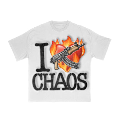 I LOVE CHAOS - WHITE TEE