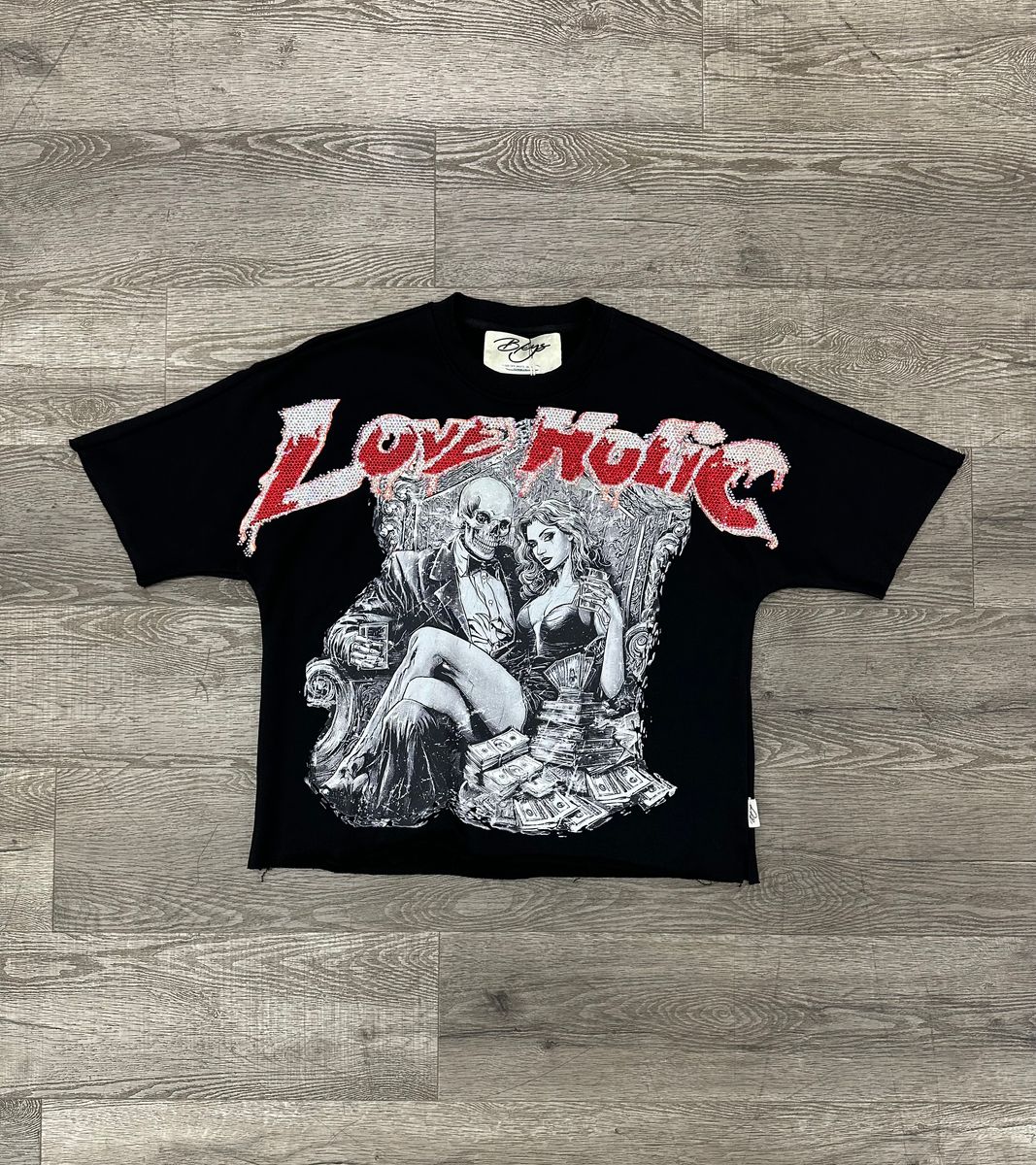"LOVE HOLIC" F-TERRY CROPPED TEE