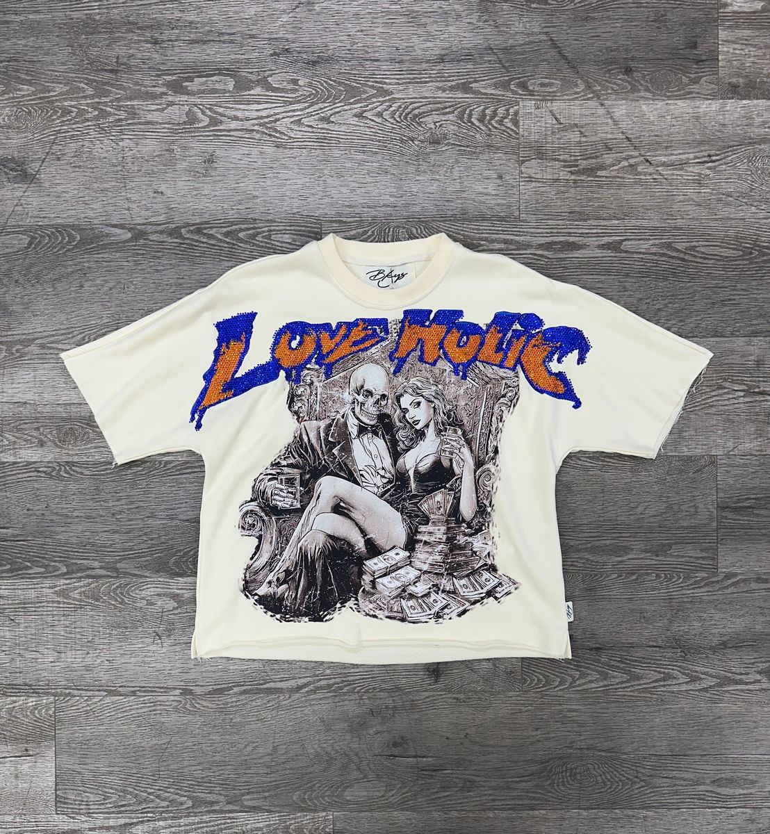 "LOVE HOLIC" F-TERRY CROPPED TEE