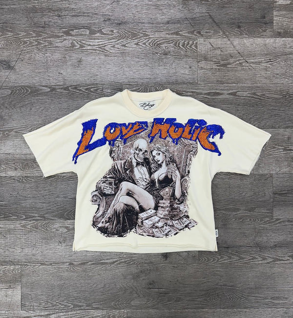 "LOVE HOLIC" F-TERRY CROPPED TEE