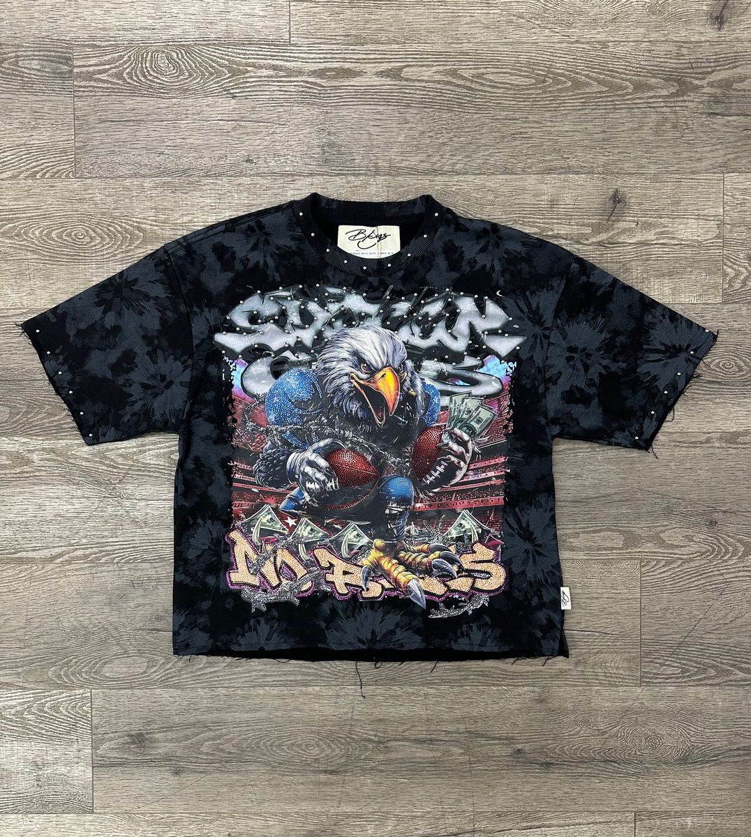 "SINNER CLUB 3" F-TERRY CROPPED TEE