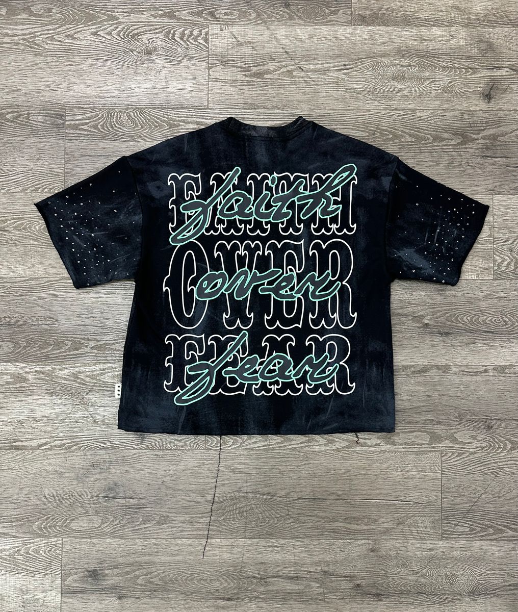 "FAITH" F-TERRY CROPPED TEE