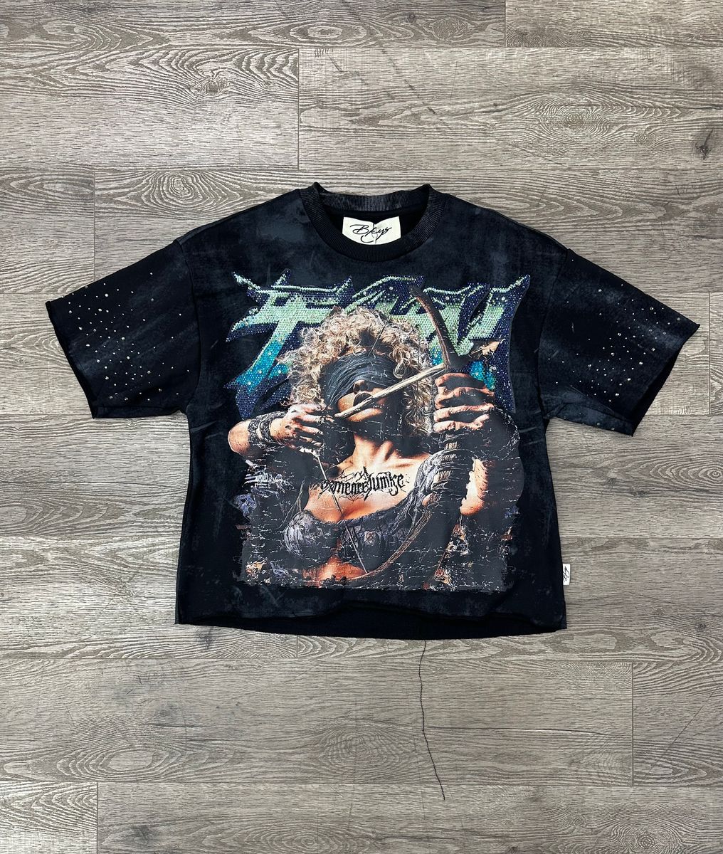 "FAITH" F-TERRY CROPPED TEE