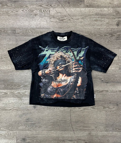"FAITH" F-TERRY CROPPED TEE
