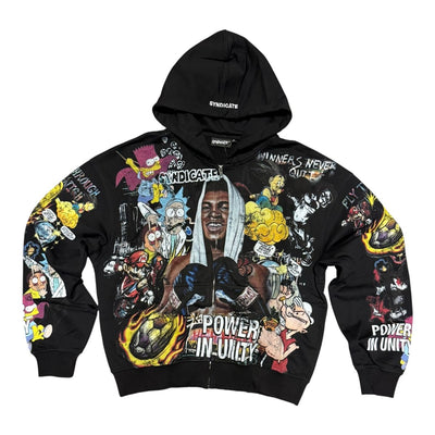 "Unity" Zip Up Black