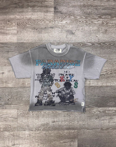 "PARADISE HUSTLE" F-TERRY BOYS T-SHIRTS