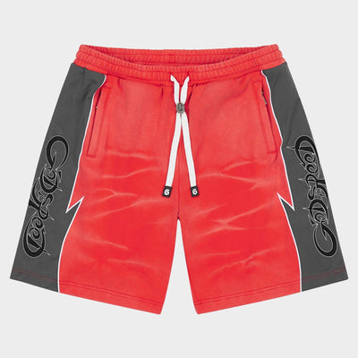 Halftime Shorts V2 (Red Acid Wash)