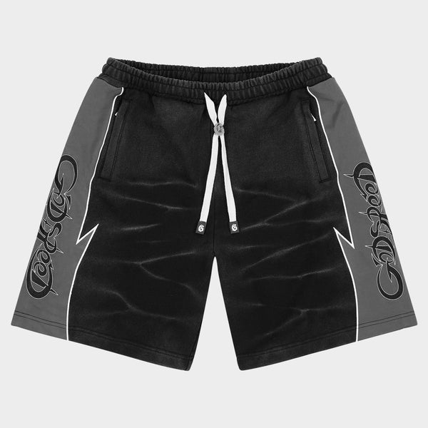 Halftime Shorts V2 (Black Acid Wash)