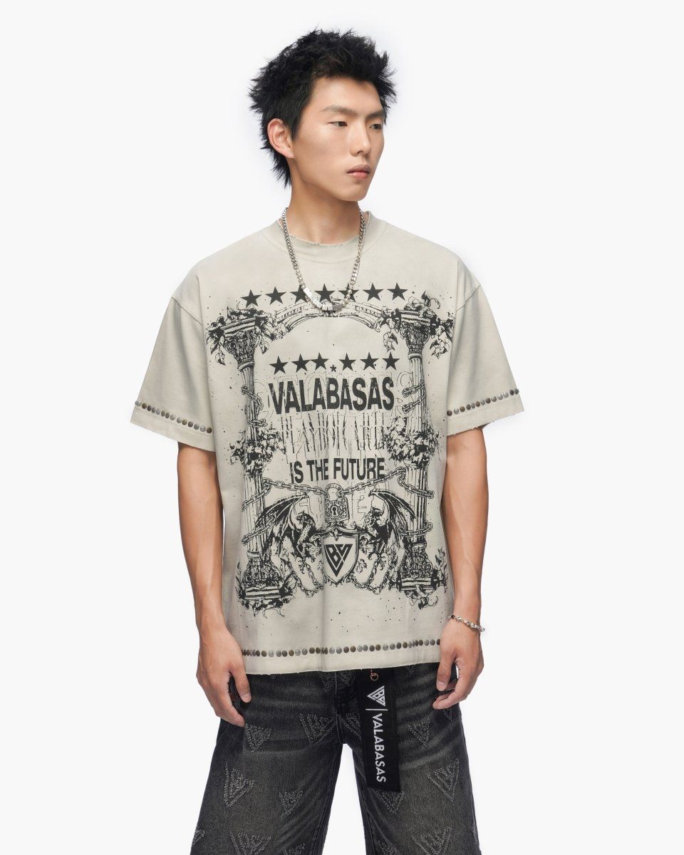 PARCHMENT TEE VINTAGE LIGHT GREY