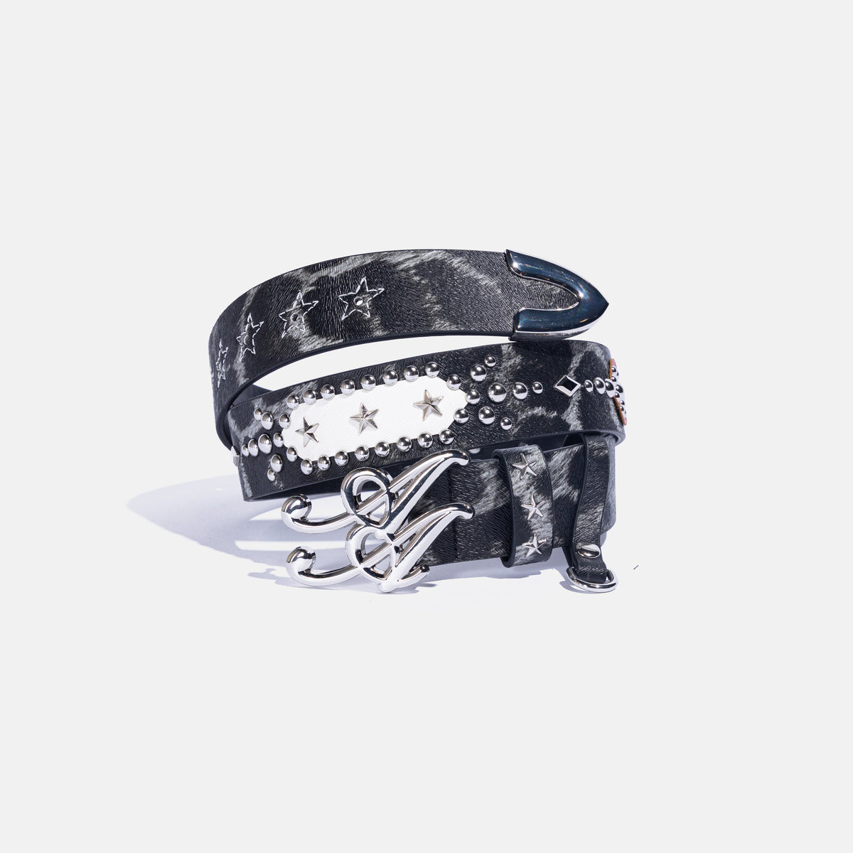 BLACK LEOPARD BELT
