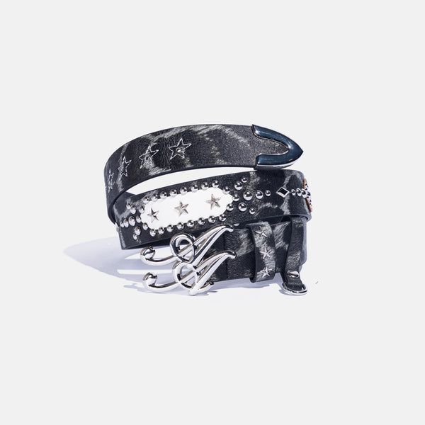 BLACK LEOPARD BELT