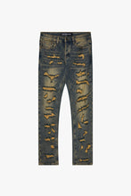 Load image into Gallery viewer, &quot;TEARAWAY&quot; DARK VINTAGE WASH SKINNY JEAN
