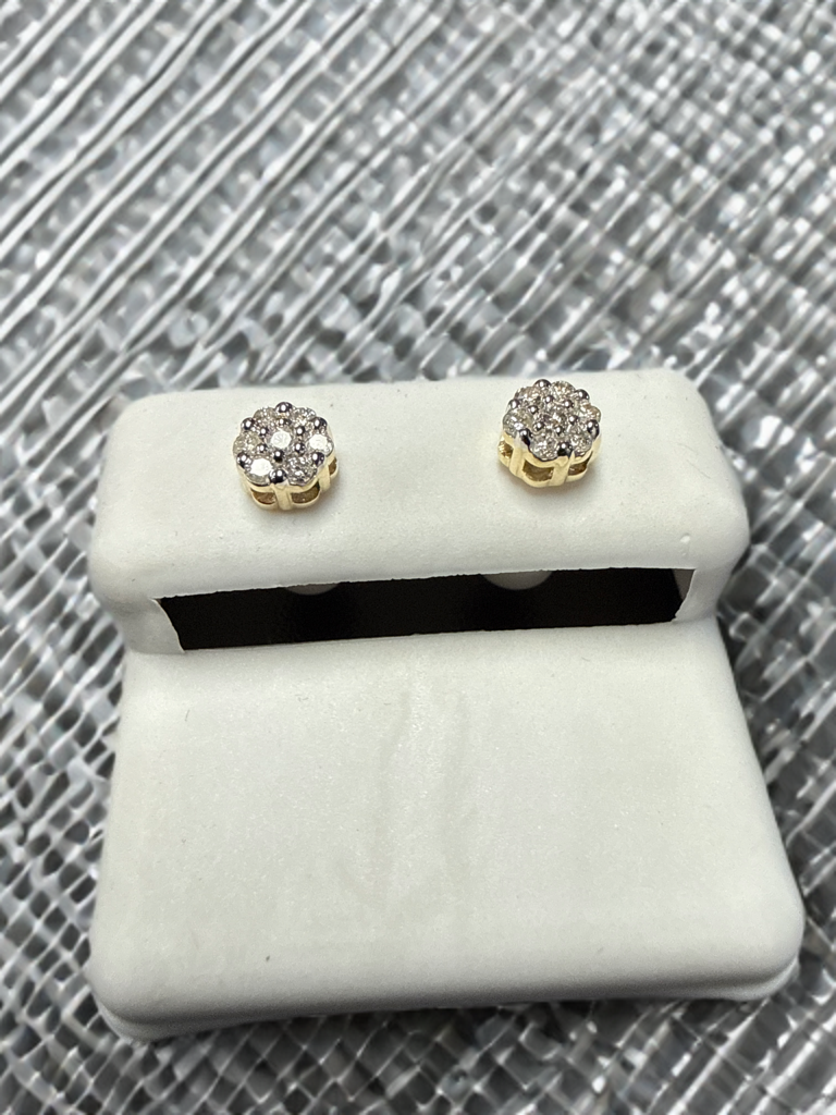 10k Gold Diamond Earrings