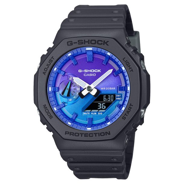 Casio G-Shock Analog-Digital Flame Inside Black Resin Strap Watch - GA2100FL-1