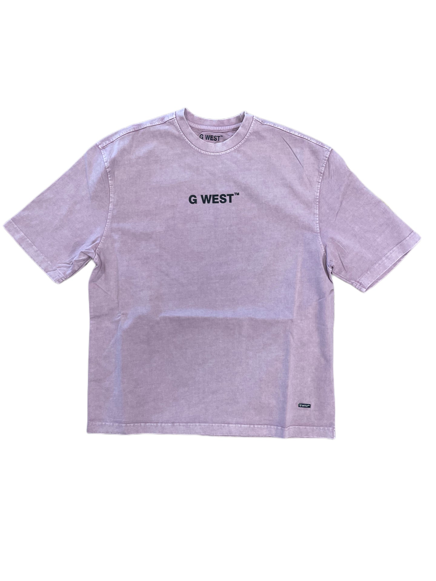 G WEST MENS STONE WASH TEE - PINK