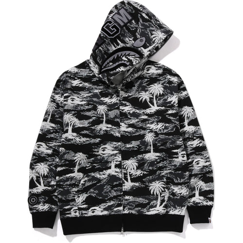 Palm Tree Camo Shark Full Zip