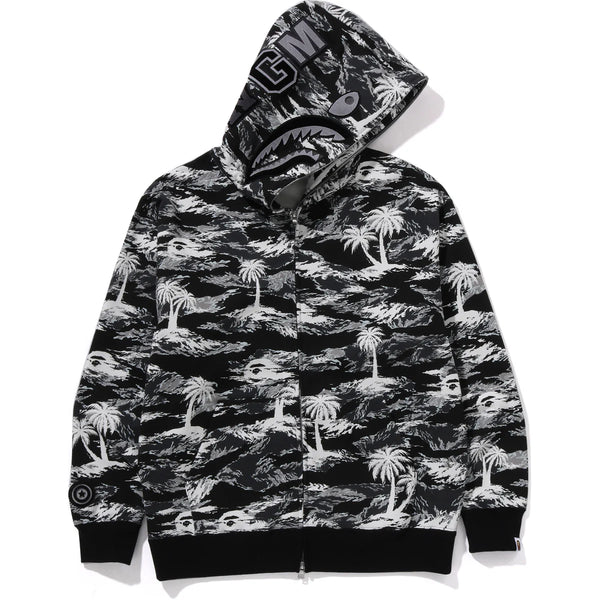 Palm Tree Camo Shark Full Zip