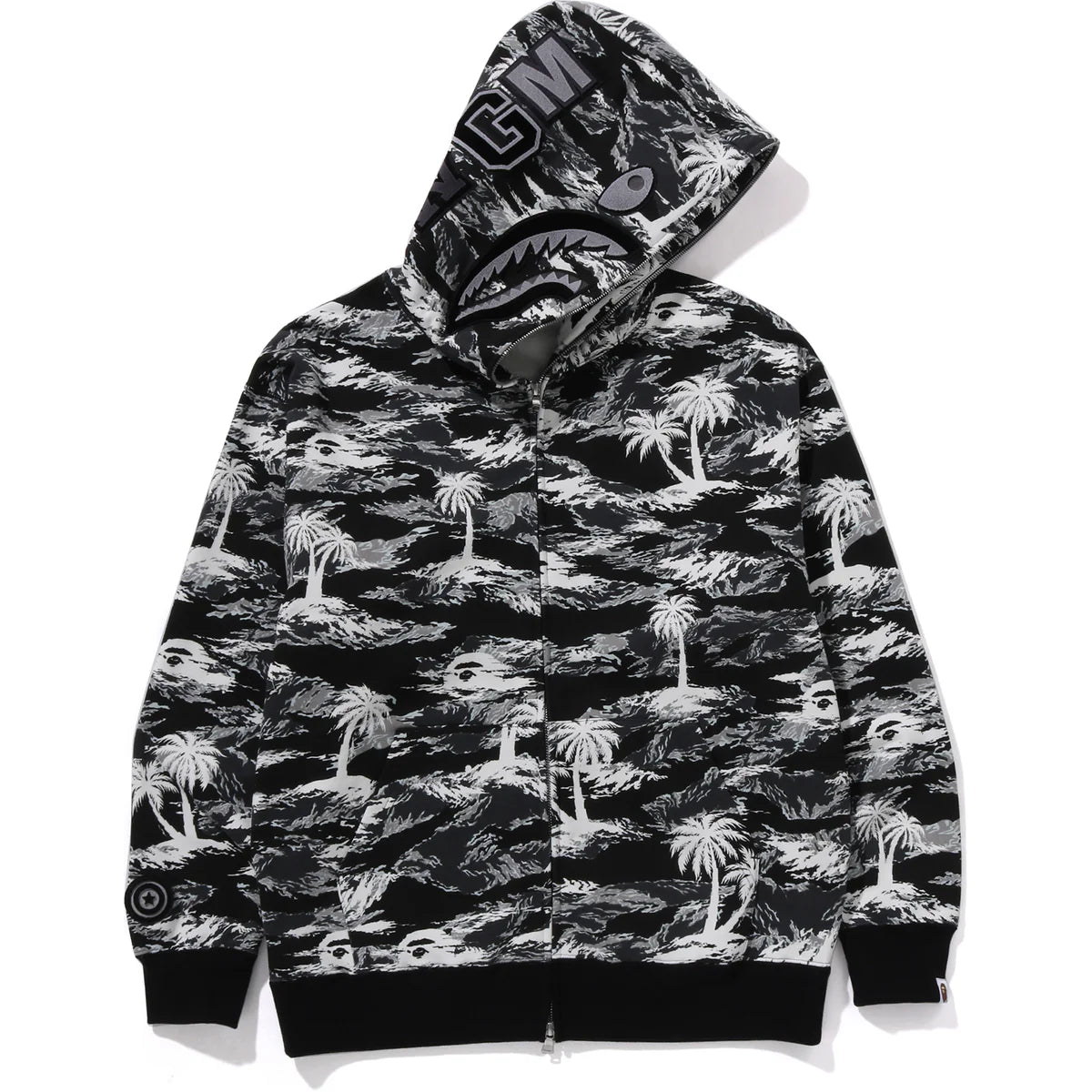 Palm Tree Camo Shark Full Zip