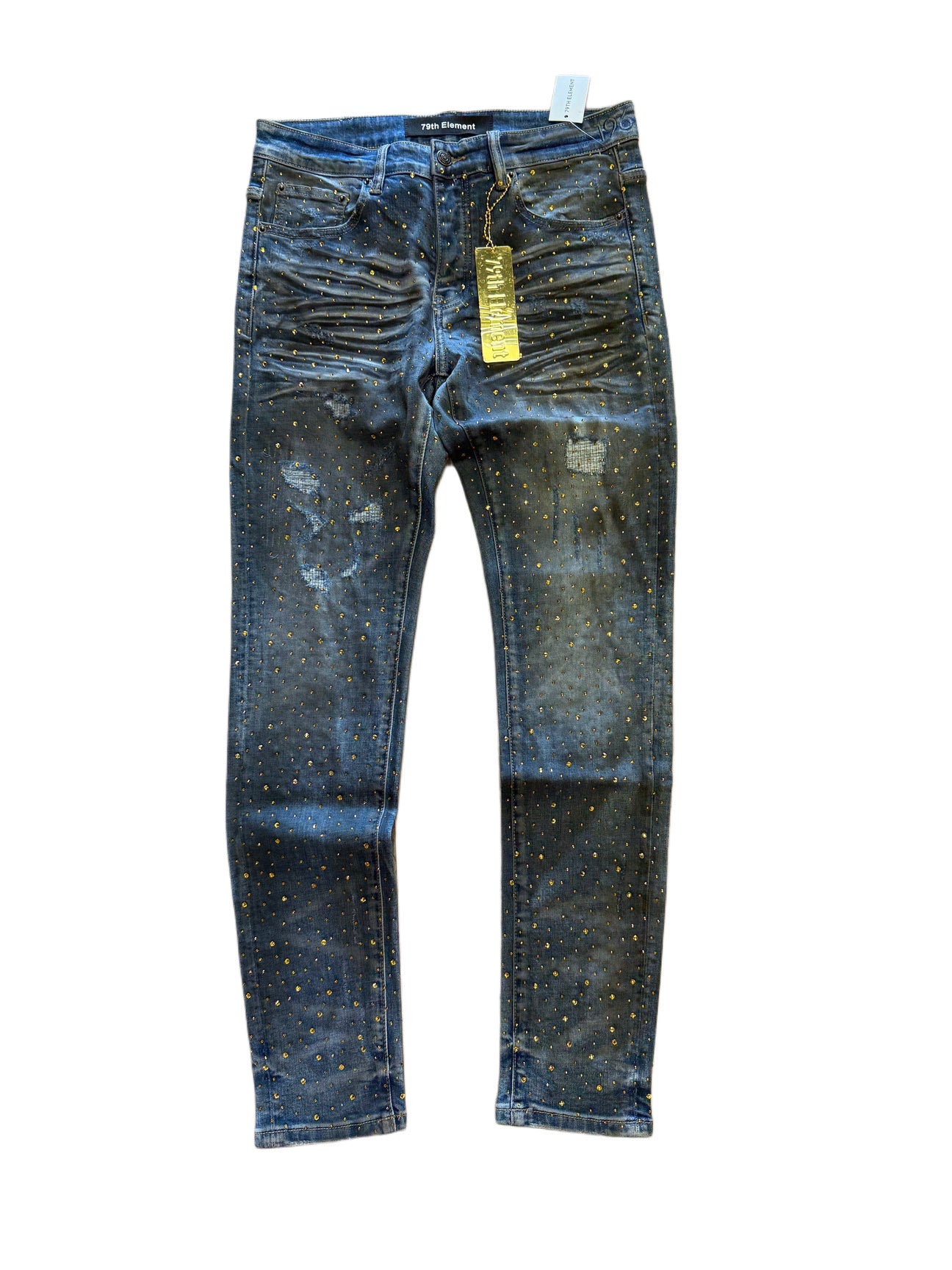 Gold Rhinestone Jean