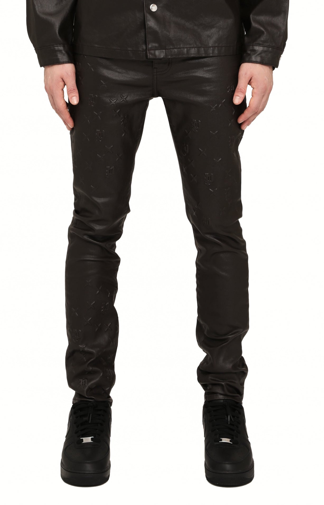 P001 Skinny Mono Embossed (Brown)