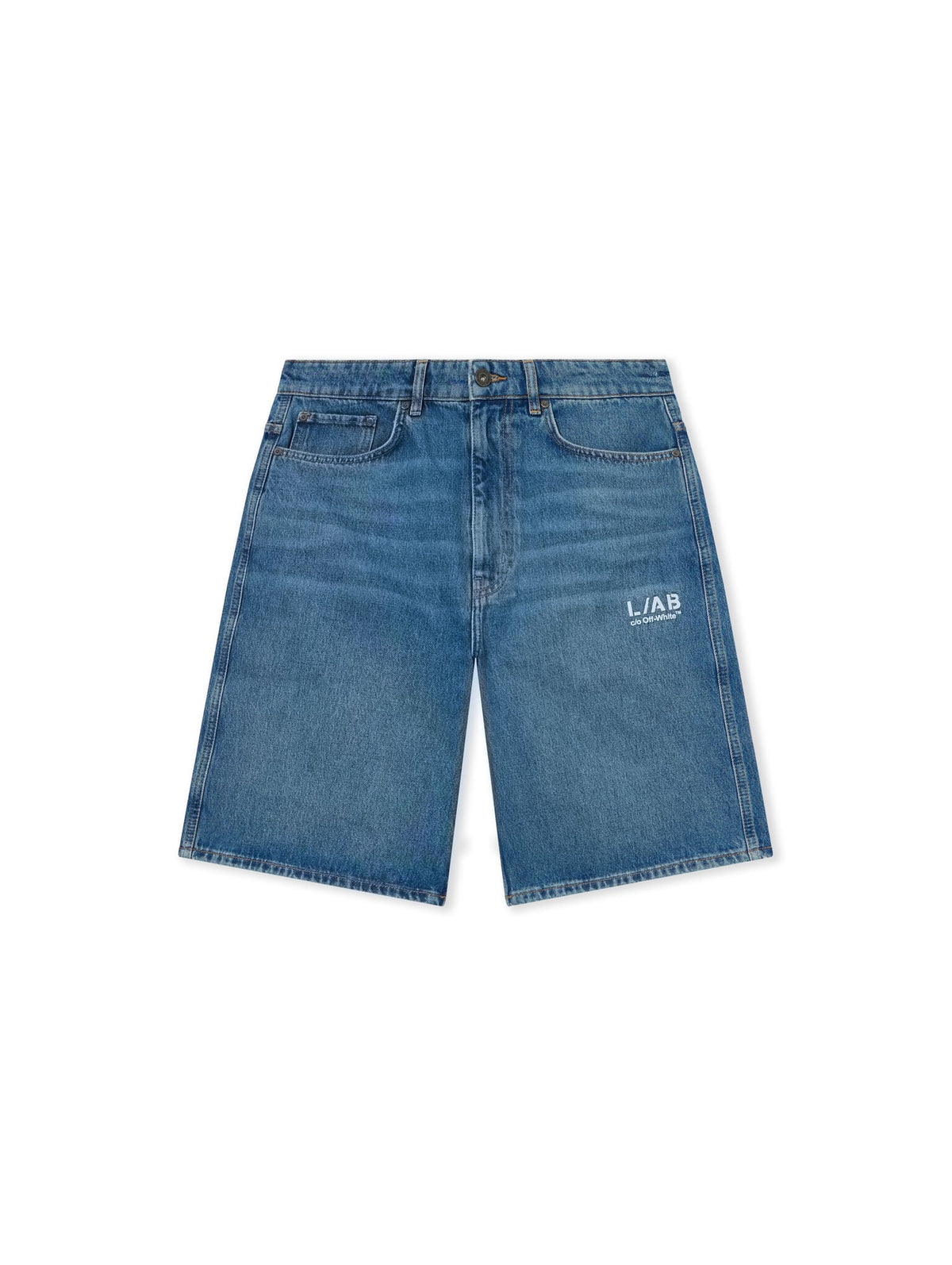 L/AB Diagonal Denim Shorts