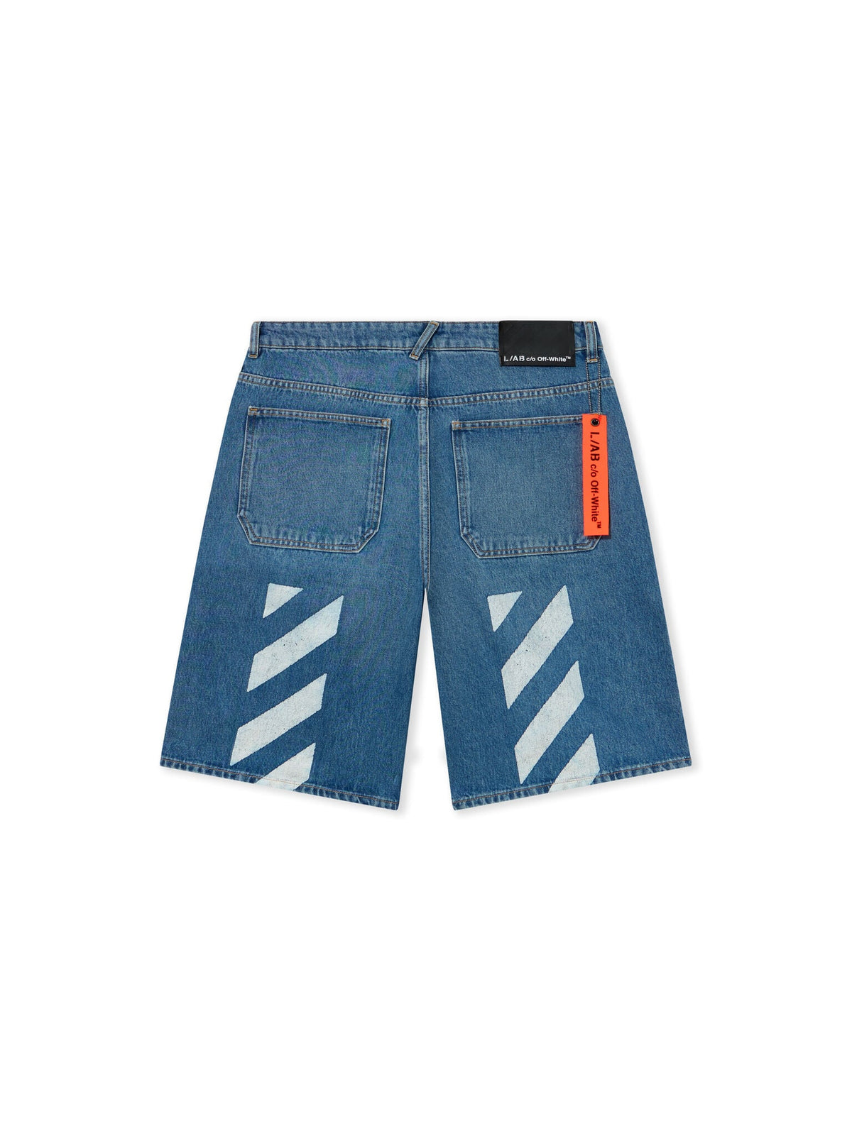 L/AB Diagonal Denim Shorts