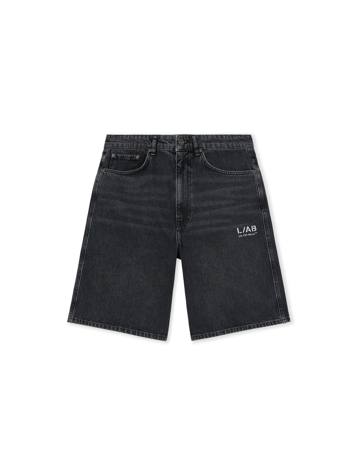 L/AB Diagonal Denim Shorts