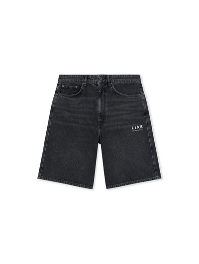 L/AB Diagonal Denim Shorts