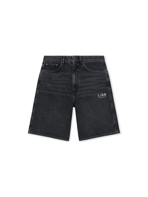 L/AB Diagonal Denim Shorts