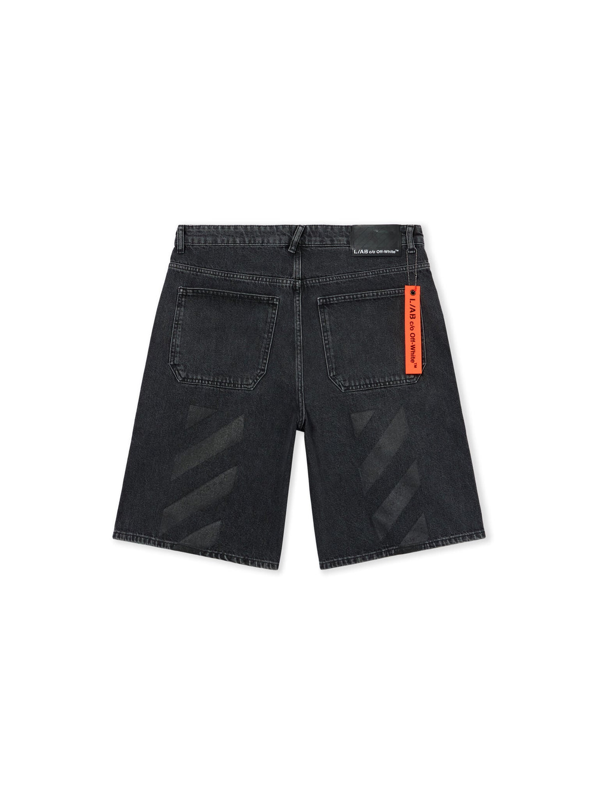 L/AB Diagonal Denim Shorts
